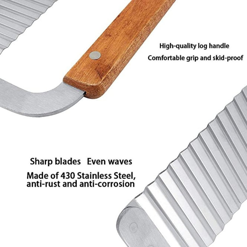 Potato Crinkle Cutter Tool, Stainless Steel Creative Wave - Cupindy
