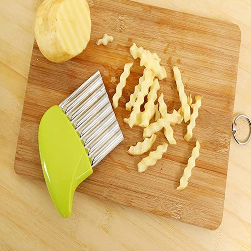 Potato French Fry Onion Cutter Slices Wrinkled Wave Knife - Cupindy
