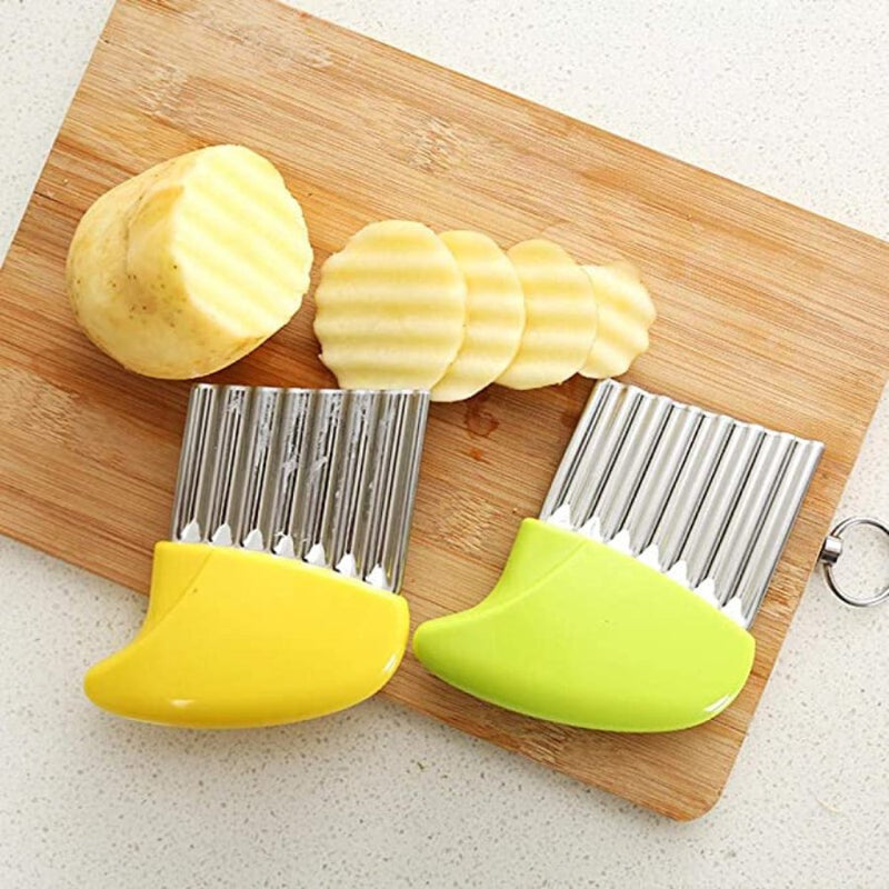 Potato French Fry Onion Cutter Slices Wrinkled Wave Knife - Cupindy