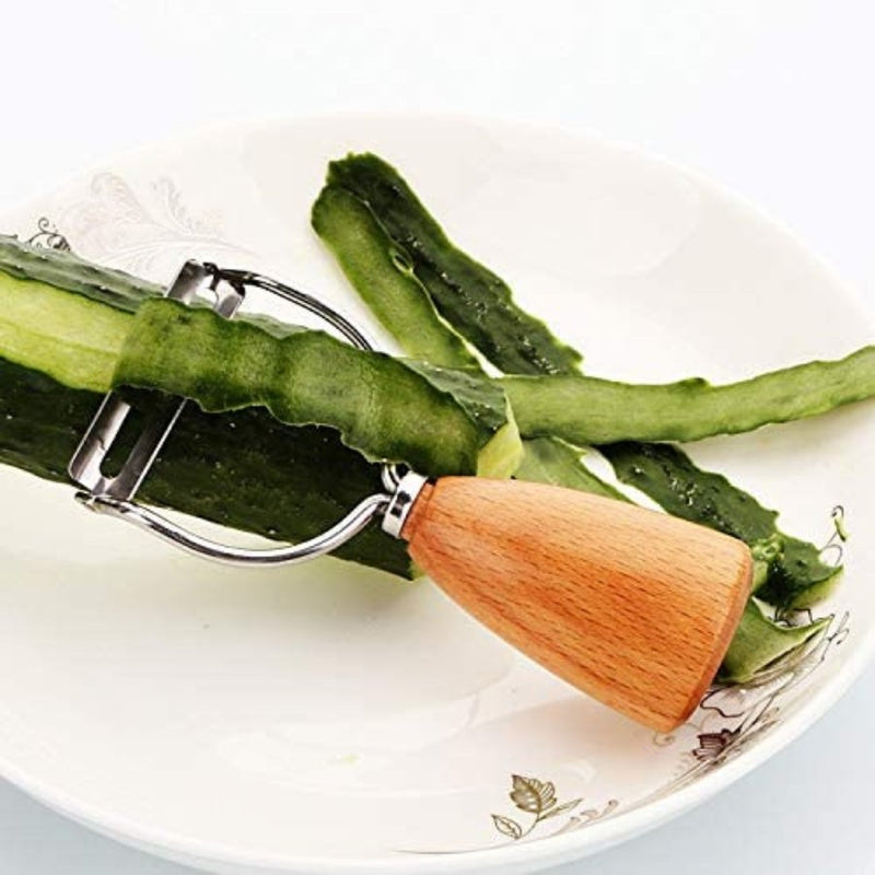 Potato & vegetables Scrub with Wooden Handle - Cupindy