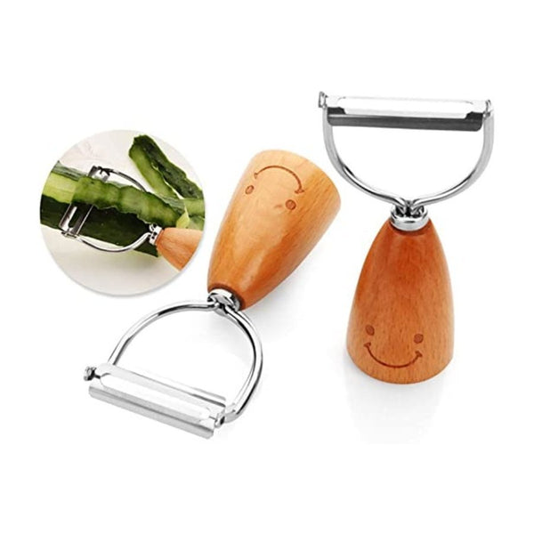 Potato & vegetables Scrub with Wooden Handle - Cupindy