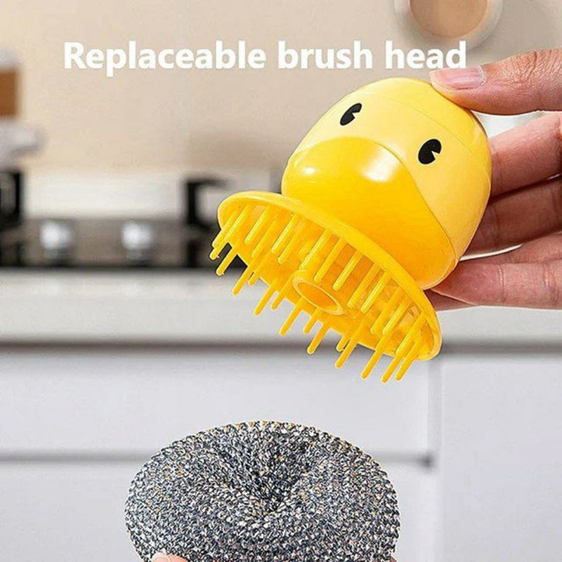 Protect Hands Ducks Handle Washing Brush with Holder - Multi Colors - Cupindy