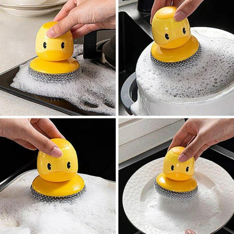 Protect Hands Ducks Handle Washing Brush with Holder - Multi Colors - Cupindy