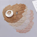 PVC Leaf Shaped Placemats - 1 Piece - Cupindy