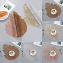 PVC Leaf Shaped Placemats - 1 Piece - Cupindy