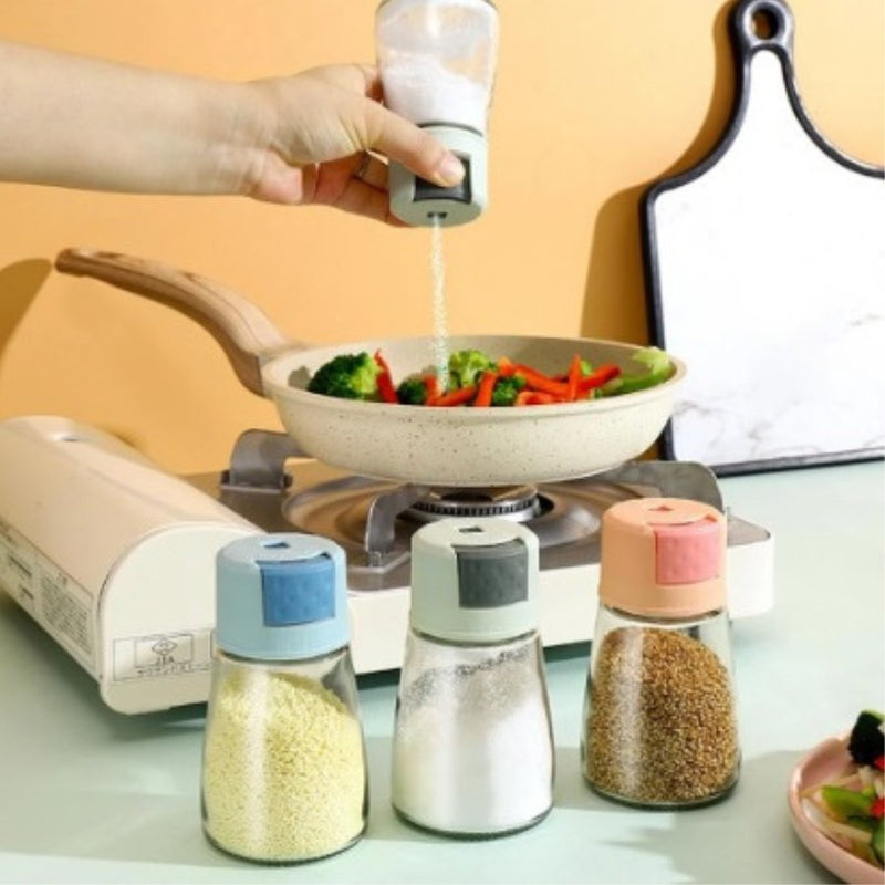Quantitative Salt Shaker Push Type Salt Control Bottle - Cupindy