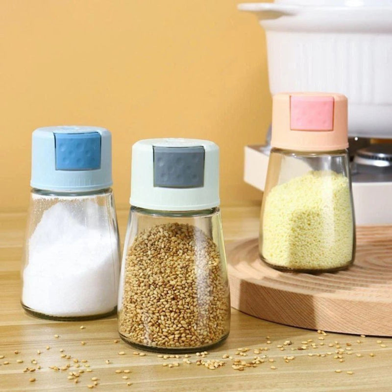 Quantitative Salt Shaker Push Type Salt Dispenser Salt Tank Sugar