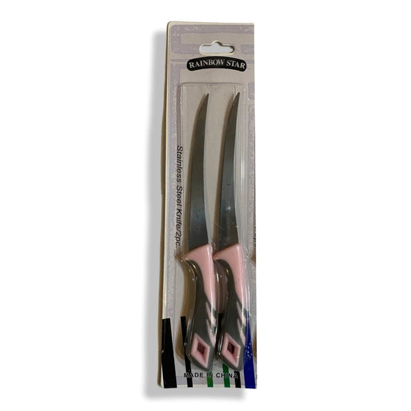 RAINBOW STAR Set of Two Stainless Steel Kitchen Knives - Cupindy
