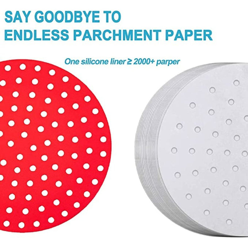 Reusable Air Fryer Liners Circle, Silicone - Multi Colors - Cupindy