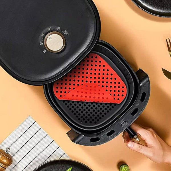 Reusable Air Fryer Liners Square, Silicone - Multi Colors - 21 cm - Cupindy