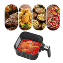 Reusable Air Fryer Liners Square, Silicone - Multi Colors - 21 cm - Cupindy