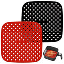 Reusable Air Fryer Liners Square, Silicone - Multi Colors - 21 cm - Cupindy