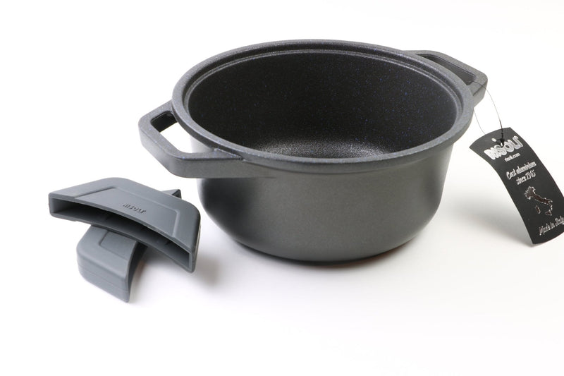 RISOLI - BLACKPlus Cooking Pot With Glass Cover, 24 cm - Cupindy