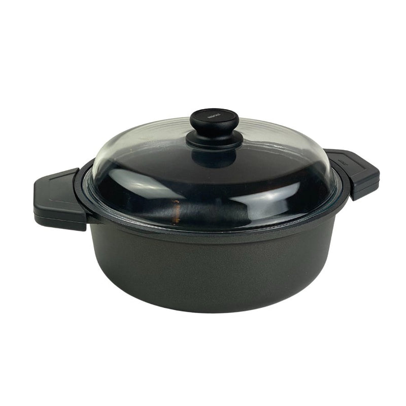 RISOLI - BLACKPlus Cooking Pot With Glass Cover, 28 cm - Cupindy