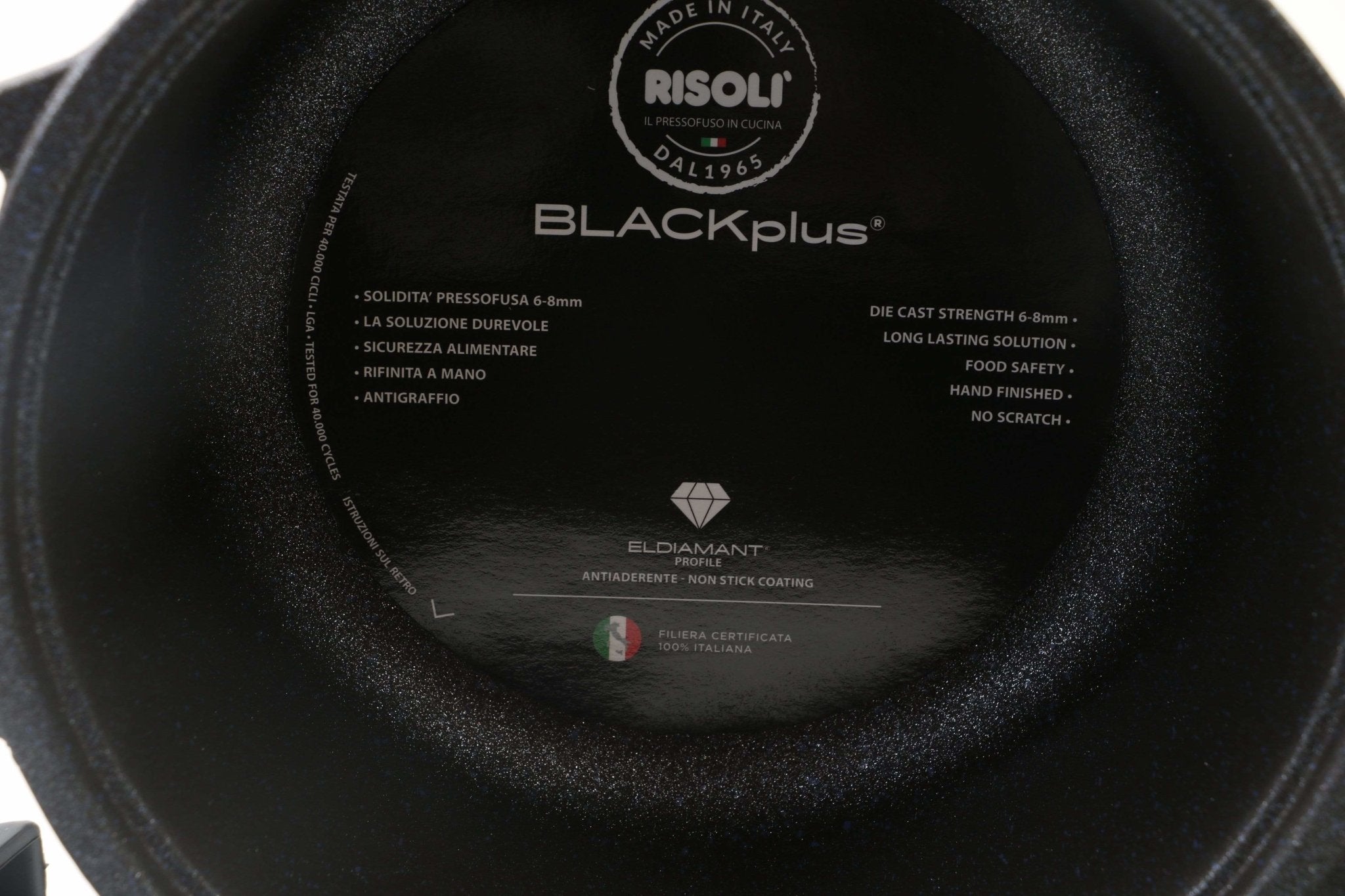 RISOLI - BLACKPlus Cooking Pot With Glass Cover, 28 cm - Cupindy