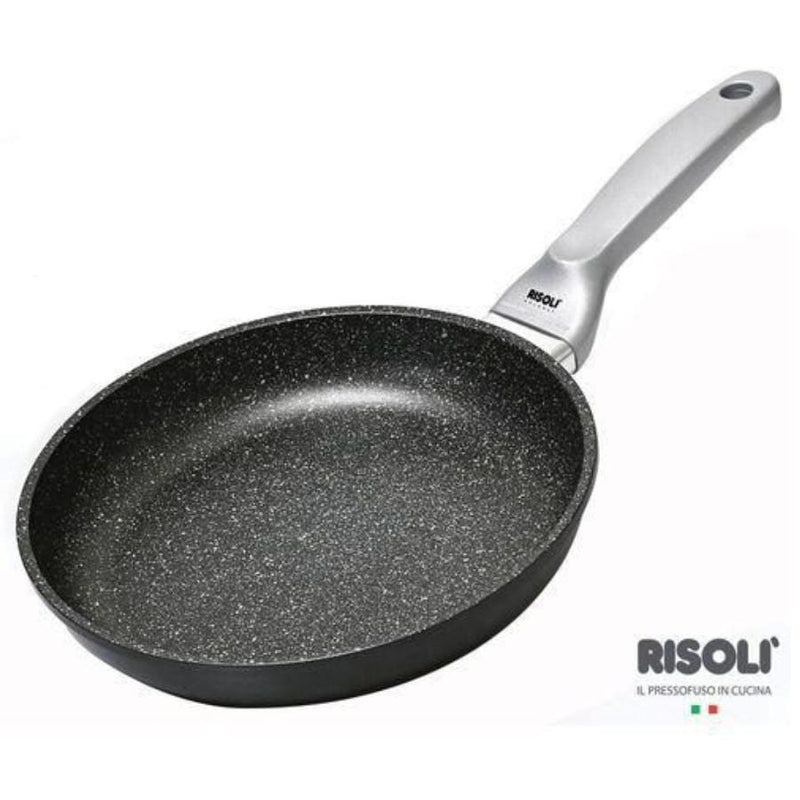 Risoli - Granite Frying Pan, Die Cast Aluminum, 24 cm, Grey - Cupindy