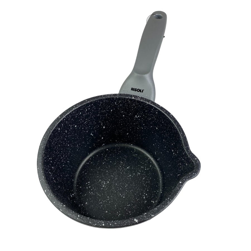 RISOLI - Granite Milk Pot With Glass Cover, 16 cm - Cupindy