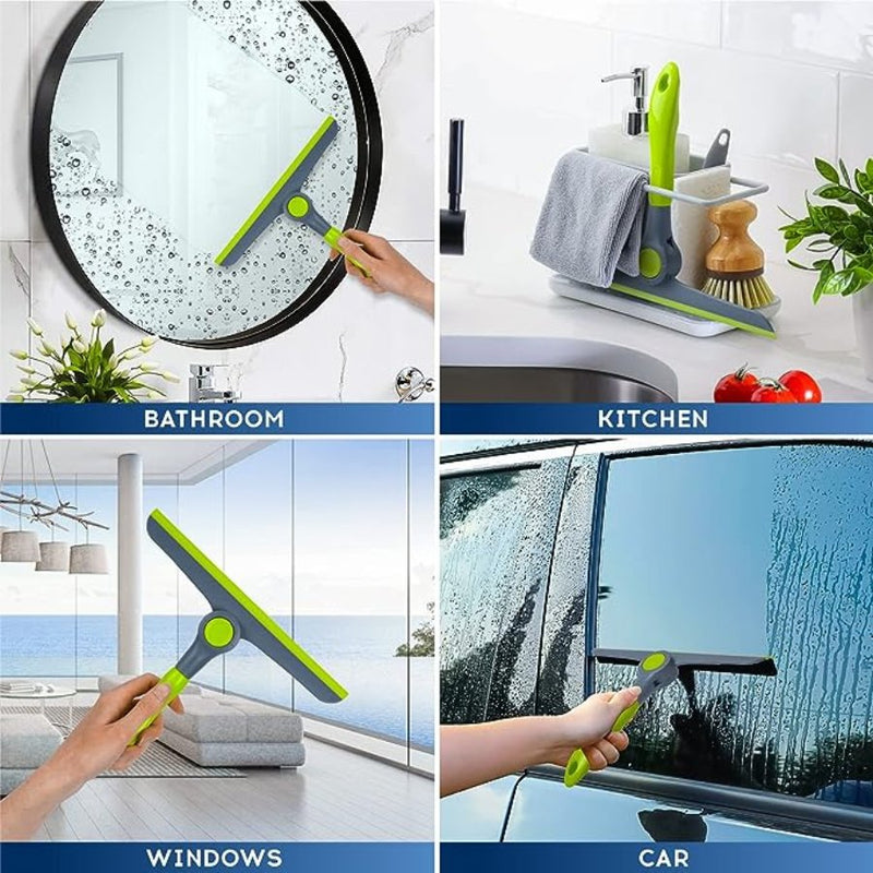 Rotatable Latex Handle Rubber Squeegee Scrubber for Window and Car Glass - Cupindy