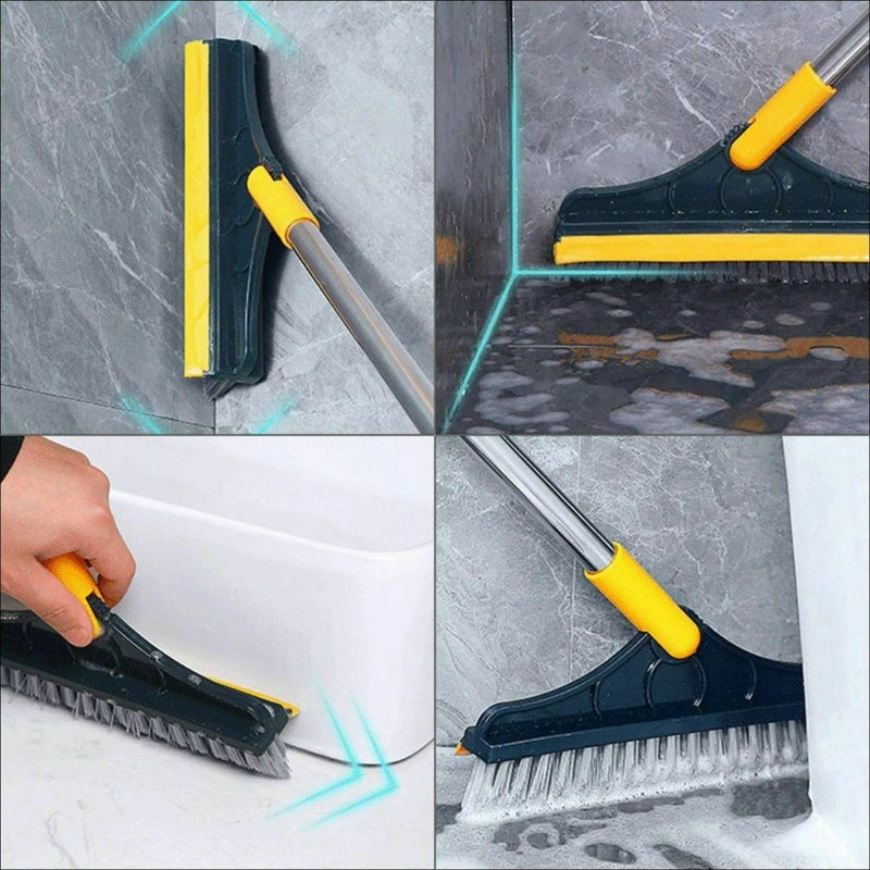 Rotating Cleaning Floor Scrub Brush for Bathroom & Kitchen Long Handle - Cupindy