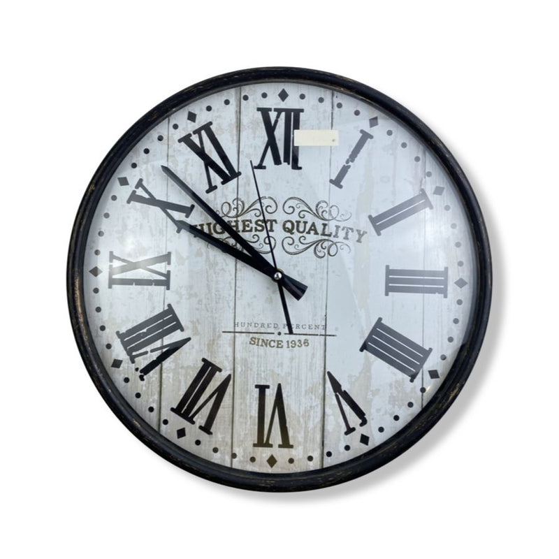Round Wall Clock, Black Frame, 38869 - Cupindy