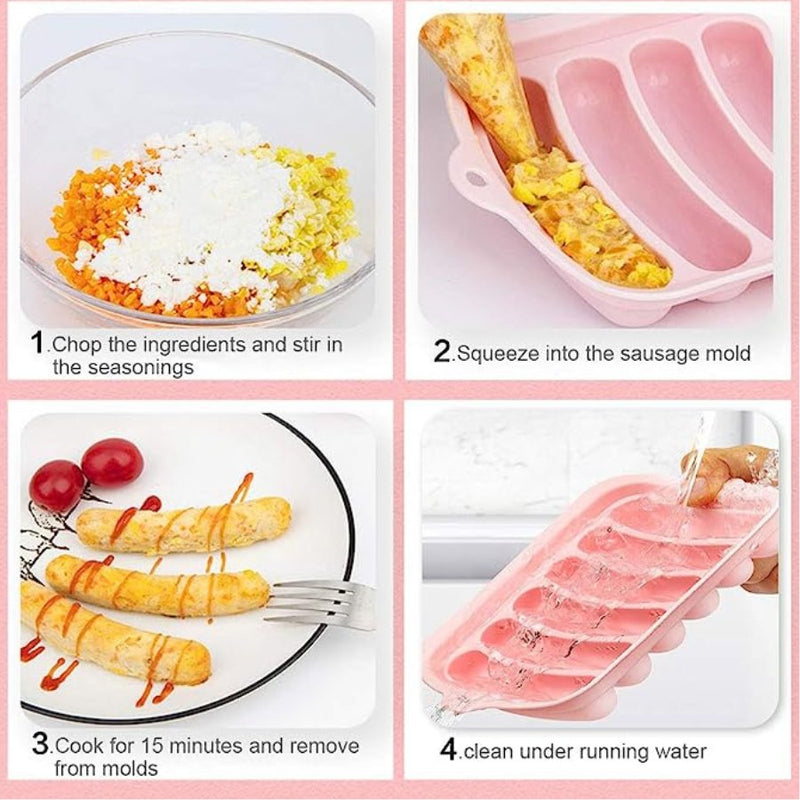 Sausage Mold, Non-Stick Hotdog Pan 6 Cavity - Cupindy