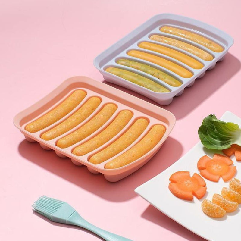 Sausage Mold, Non-Stick Hotdog Pan 6 Cavity - Cupindy