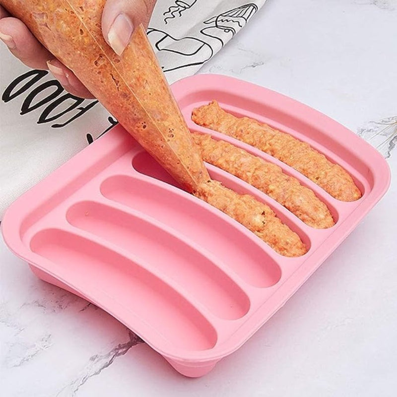 Sausage Mold, Non-Stick Hotdog Pan 6 Cavity - Cupindy