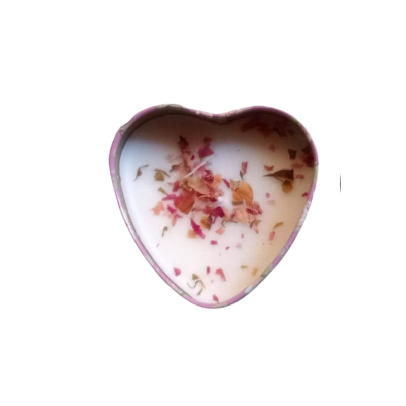 Scented Candle In Metal Heart Shape - 1 Piece - Random Colors - Cupindy