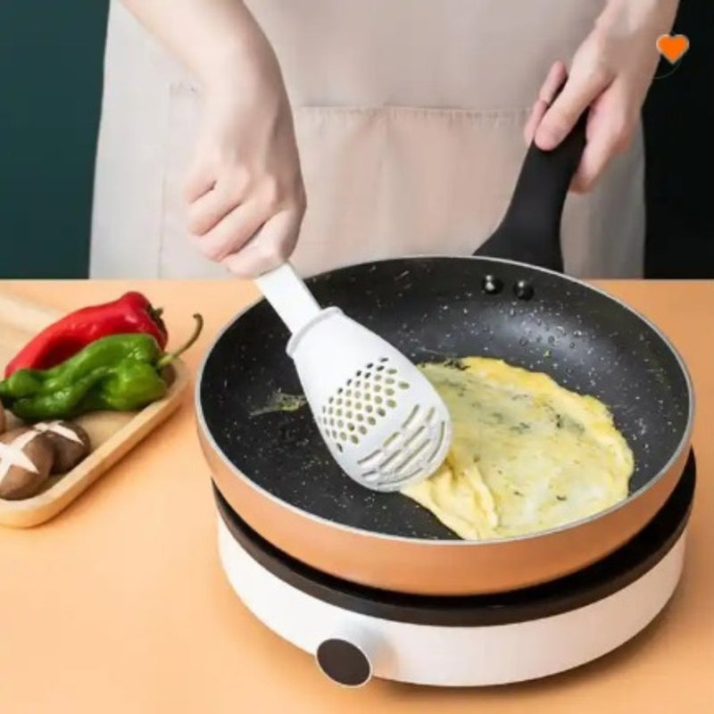 Scoop Colander Slotted Skimmer Sifter Sieve with Handle Slotted Spoon Strainer - Cupindy