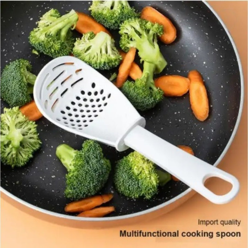 Scoop Colander Slotted Skimmer Sifter Sieve with Handle Slotted Spoon Strainer - Cupindy
