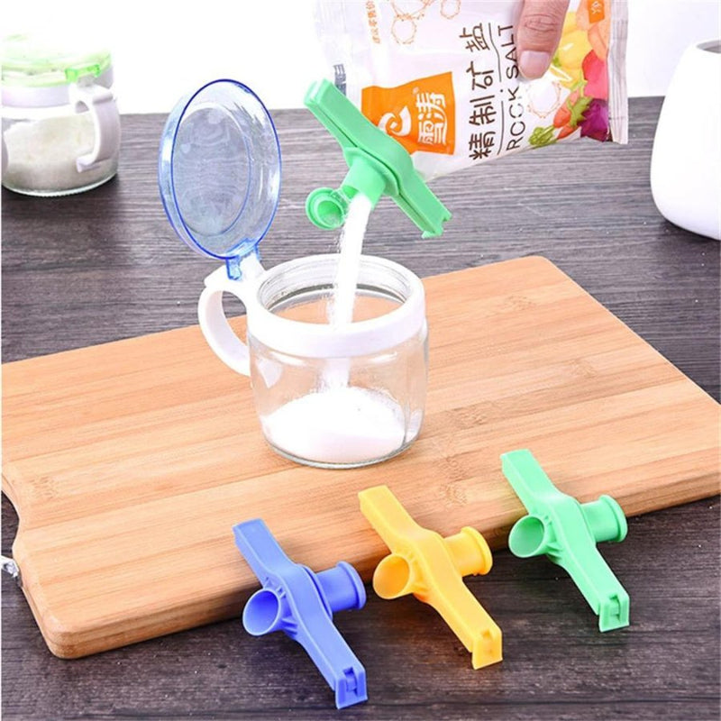 Sealing Clip Pour Food Storage Bag Clip With Discharge Nozzle - Cupindy