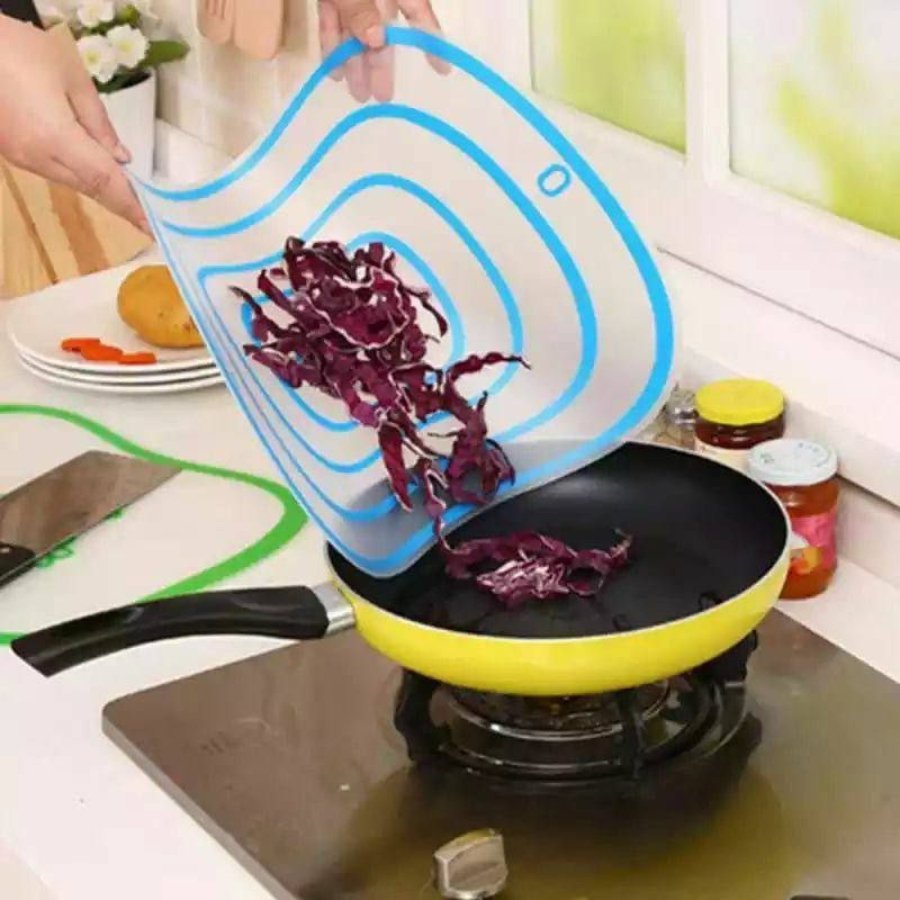 Set of 4 Transparent Cutting Board Kitchen Cutting Board Rolling Face - Cupindy