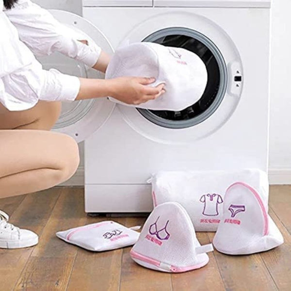 Set Of 5 Mesh Laundry Bags To Protect Laundry Inside The Washing Machine - Cupindy