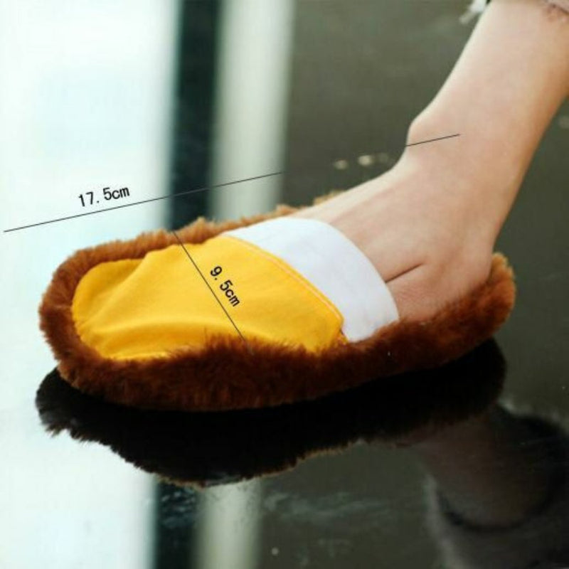 Shoes Polishing Soft Woolen Gloves - Cupindy