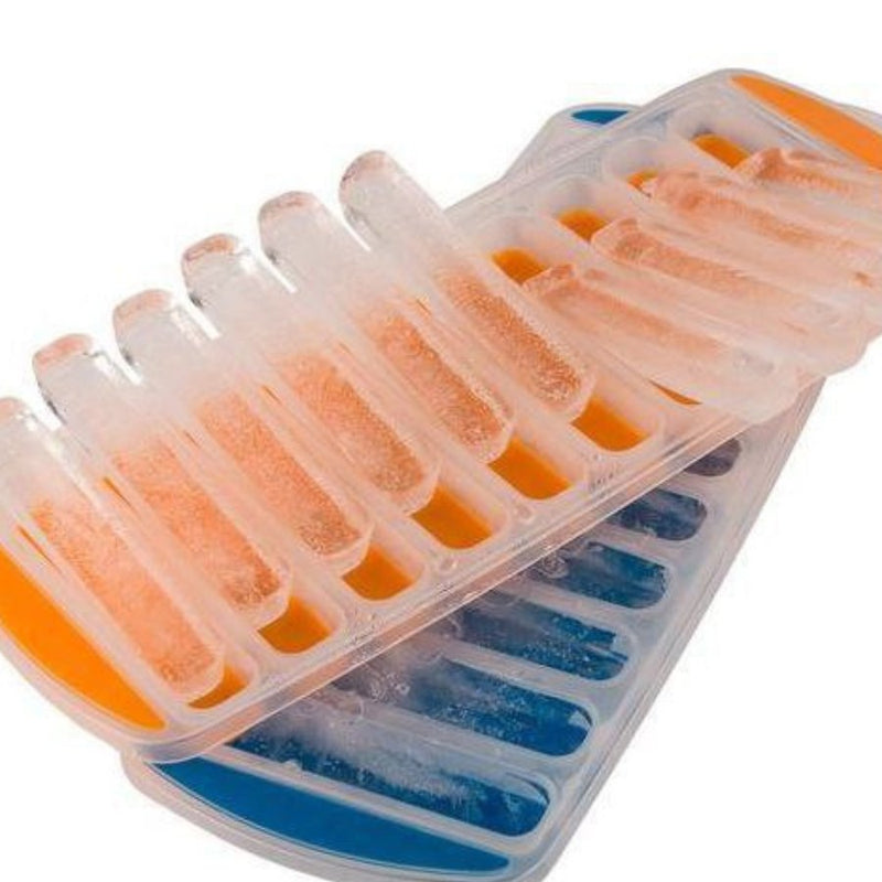 Silicon Ice Tray with External Plastic Case - Multi Colros - Cupindy