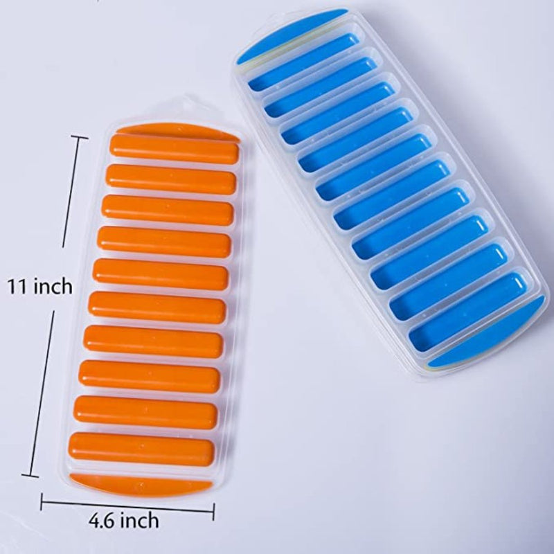 Silicon Ice Tray with External Plastic Case - Multi Colros - Cupindy