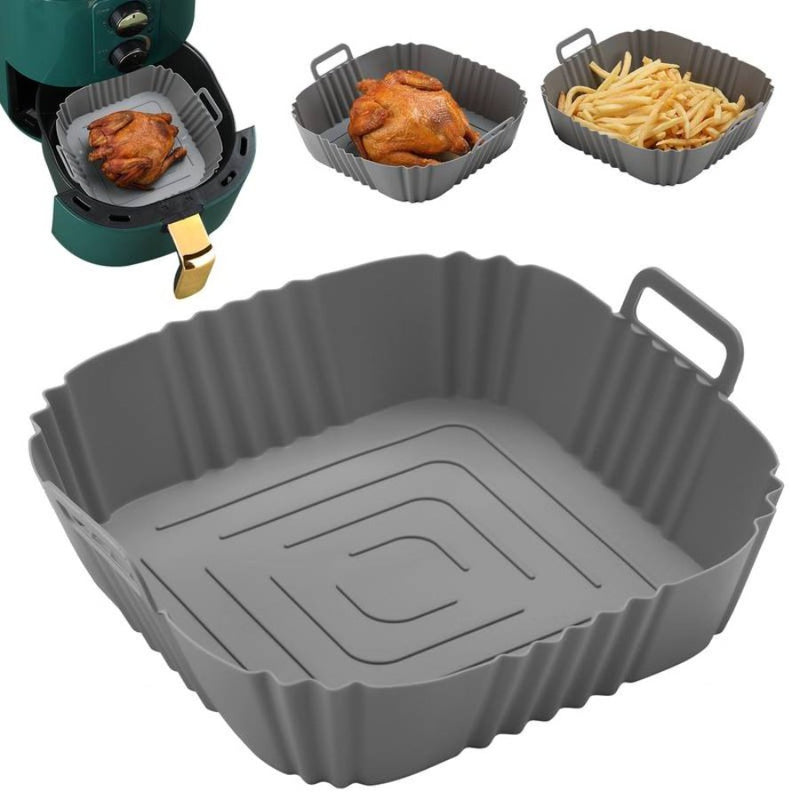 Silicone Air Fryer Liner Basket Square Reusable 16.5 x 7 cm - Cupindy
