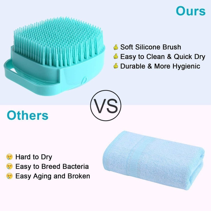 Silicone Body Bath Brush with Gel Dispenser - Multi Colors - Cupindy