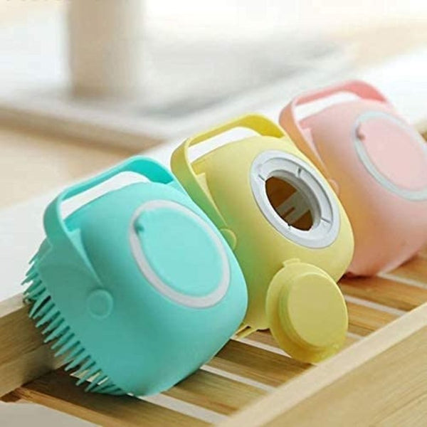 Silicone Body Bath Brush with Gel Dispenser - Multi Colors - Cupindy