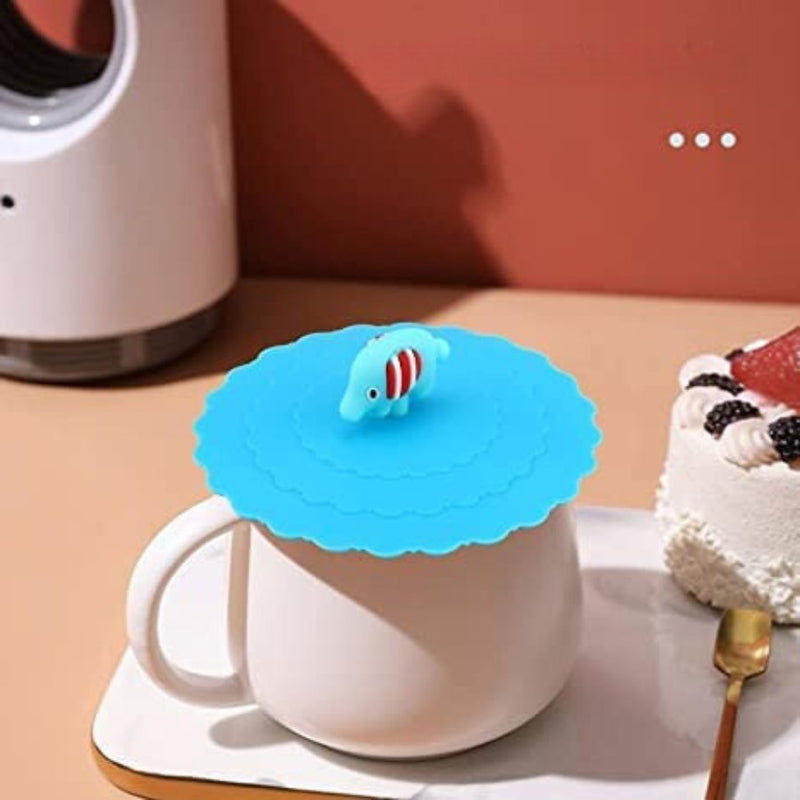 Silicone Cup Lids Dustproof Leak-proof - Multi Colors - Cupindy