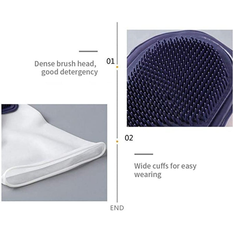 Silicone Dishwashing Gloves With Brush - Cupindy
