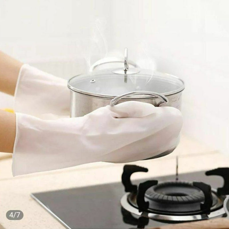 Silicone Dishwashing Gloves With Brush - Cupindy
