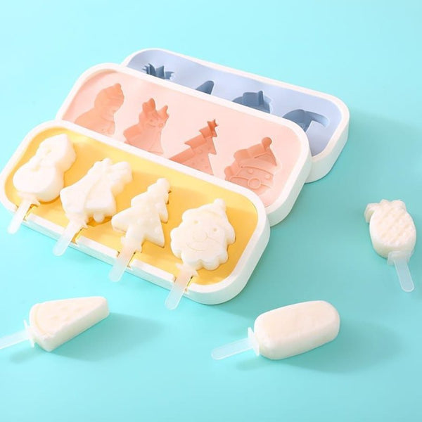 Silicone Ice Cream Mold With Lid And Sticks - Cupindy