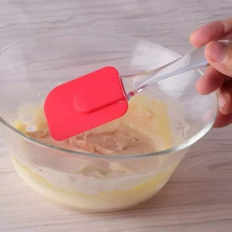 Silicone Spatula With Plastic Handle - Multi Colors - Cupindy