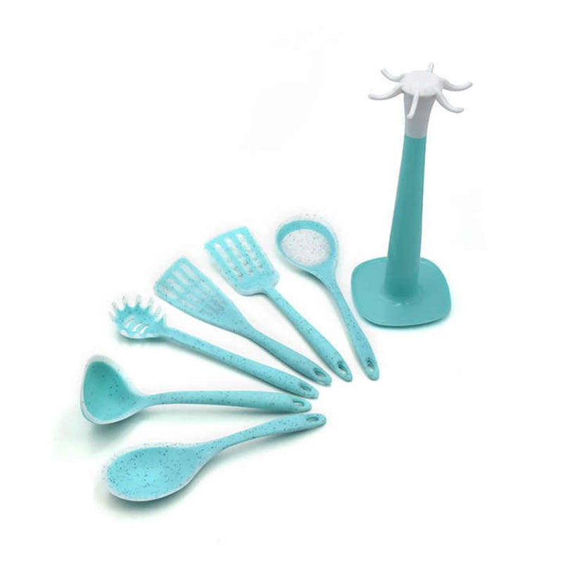Silicone Utensil Set - 7 Pieces - Multi Colors - Cupindy