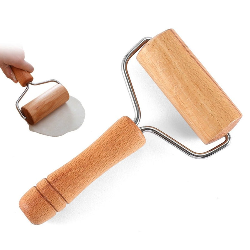 Single-sided wooden rolling pin, 20 x 11 cm - Cupindy