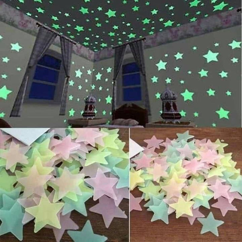 Small Stars Glow In The Dark Wall Stickers - Cupindy