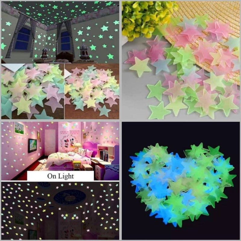 Small Stars Glow In The Dark Wall Stickers - Cupindy