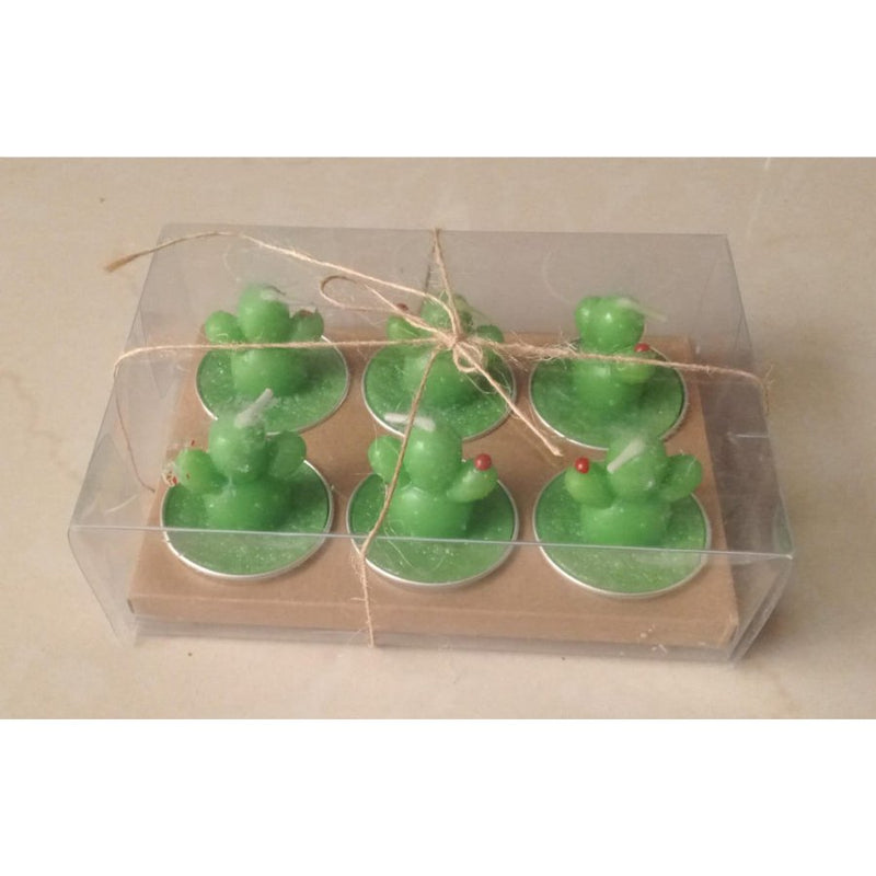 Small Succulent and Cactus Candle Set - 6 Pieces - Cupindy