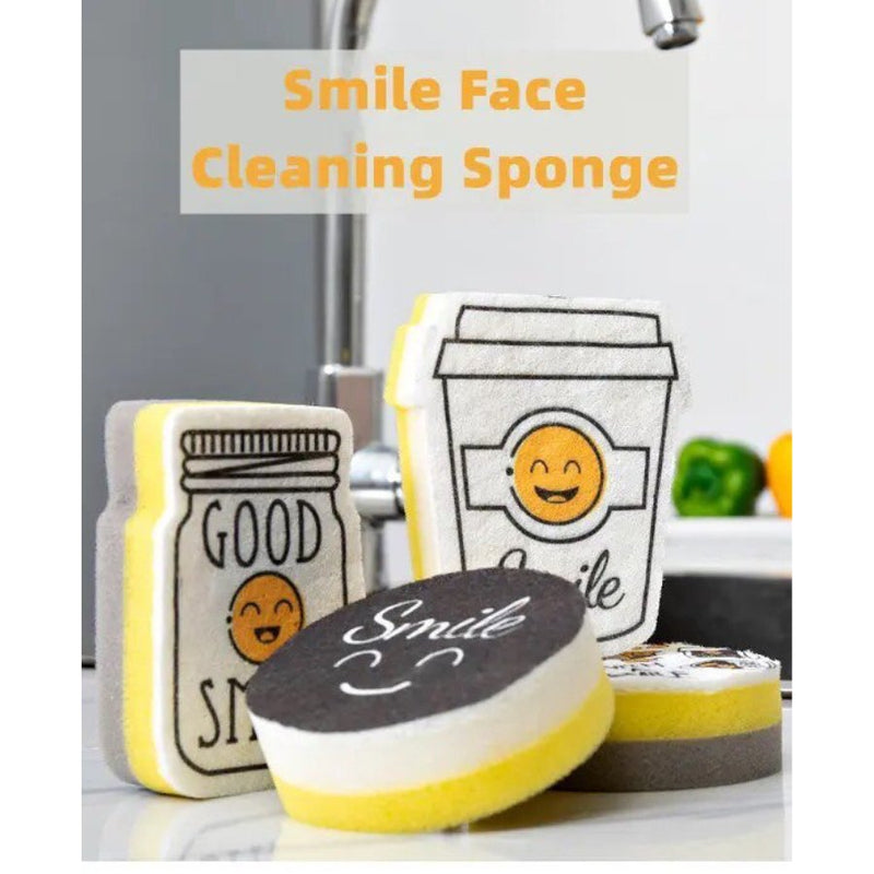 6pcs/set Kitchen Sponge For Cleaning Dishes, Pots With Multi-fonction, Oil  Free